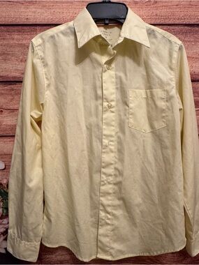 French Toast Pale Yellow Long-Sleeve Dress Shirt